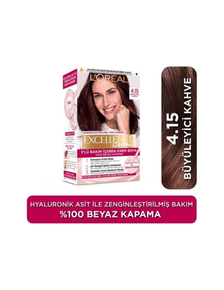 Loreal Paris Excellence Creme Saç Boyası 4.15 Büyüleyici Kahve 