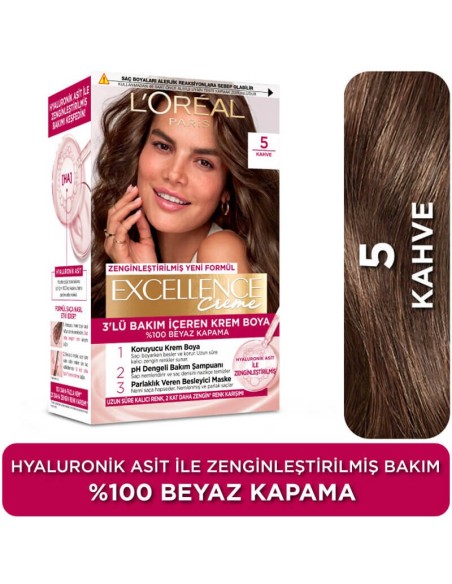 Loreal Paris Excellence Creme Saç Boyası - 5 Kahve 