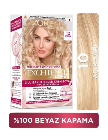 Loreal Paris Excellence Creme Saç Boyası 10 Açık Sarı 