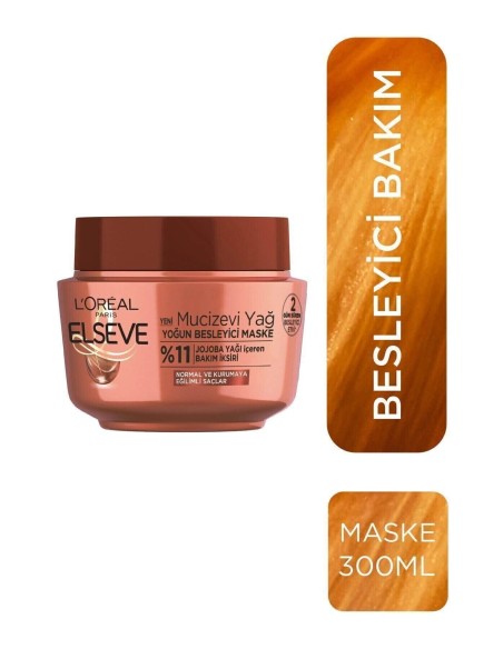 Loreal Paris Elseve Mucizevi Yağ Besleyici Maske 300 ml 