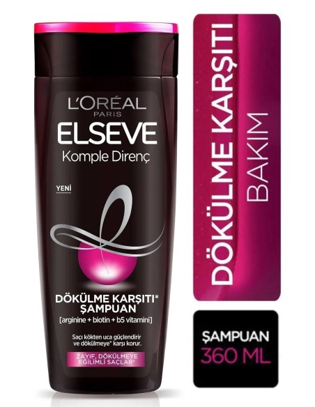 Loreal Paris Elseve Komple Direnç Dökülme Karşıtı Şampuan 360 ml 