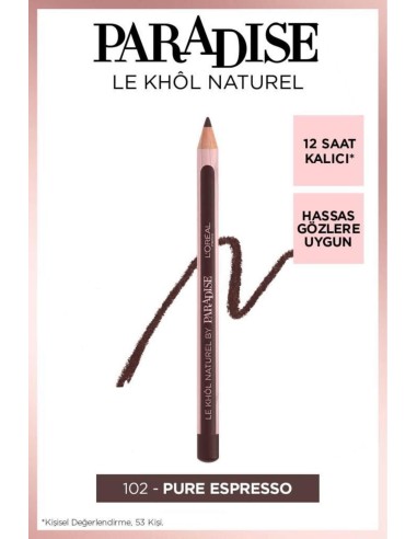 Loreal Paris Paradise Le Khol Göz Kalemi 102 Pure Espresso 