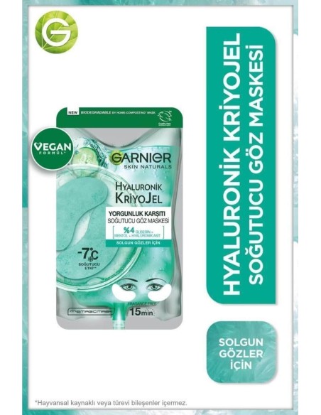 Garnier Hyaluronik Kriyojel Yorgunluk Karşıtı Soğutucu Göz Maskesi 5 gr 