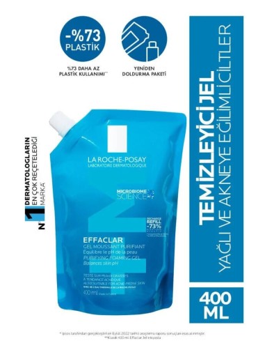 La Roche Posay Effaclar M+ Yağlı Ciltler için Temizleme Jeli 400ml - Refill 