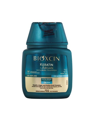 Bioxcin Keratin & Argan Onarıcı Şampuan 100 ml - Seyahat Boy 