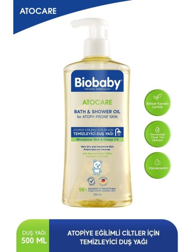 Biobaby Atocare Temizleyici Duş Yağı 500 ml 