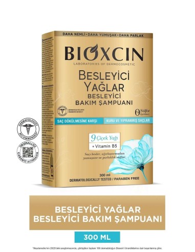 Bioxcin Besleyici Yağlar Bakım Şampuanı 300 ml - Kuru&Yıpranmış Saçlar 