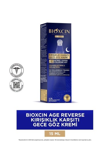 Bioxcin Age Reverse Kırışıklık Karşıtı Gece Göz Kremi 15 ml 