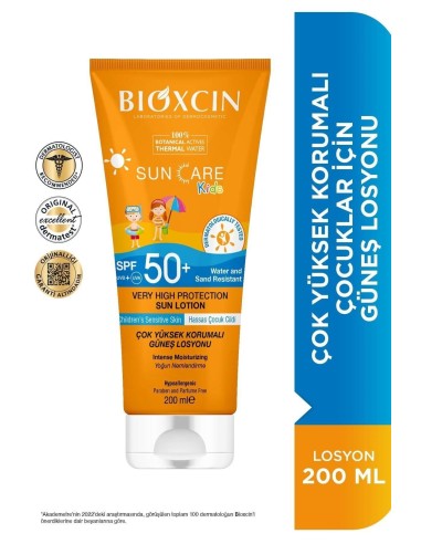 Bioxcin Sun Care Çocuklar için Güneş Losyonu SPF 50+ 200 ml 