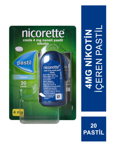 Nicorette Cools 4mg Naneli Pastil 20 Adet 