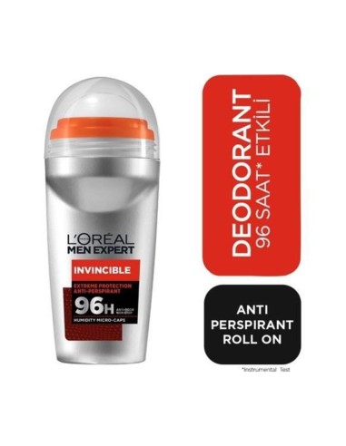 Loreal Paris Men Expert İnvincible 96 Saat XXL Ball Roll On - Koku ve Islaklık -  50 ml 