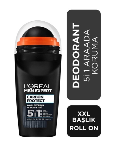 Loreal Paris Men Expert Carbon Protect 5in1 XXL Ball Roll On - Komple Koruma - 50 ml 