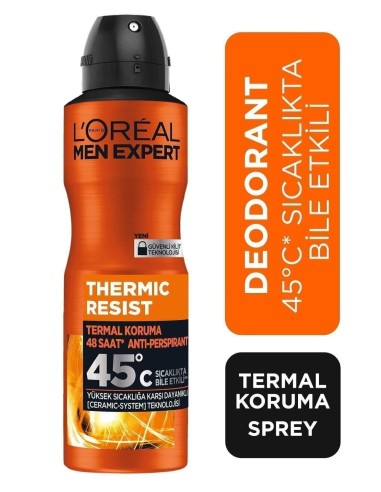 Loreal Paris Men Expert Thermic Resist Sprey Deodorant - Termal Koruma - 150 ml 