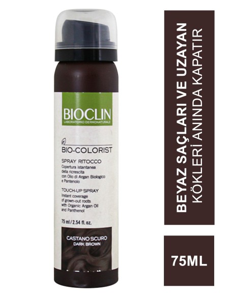 Bioclin Bio Colorist Touch Up Sprey - Dark Brown - 75 ml 