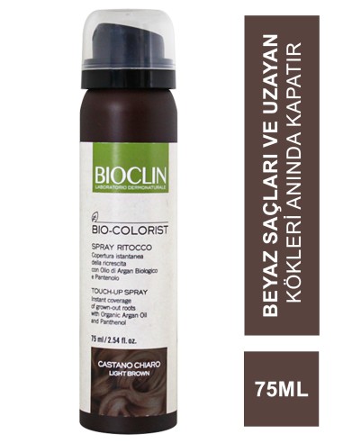 Bioclin Bio Colorist Touch Up Sprey - Light Brown - 75 ml 