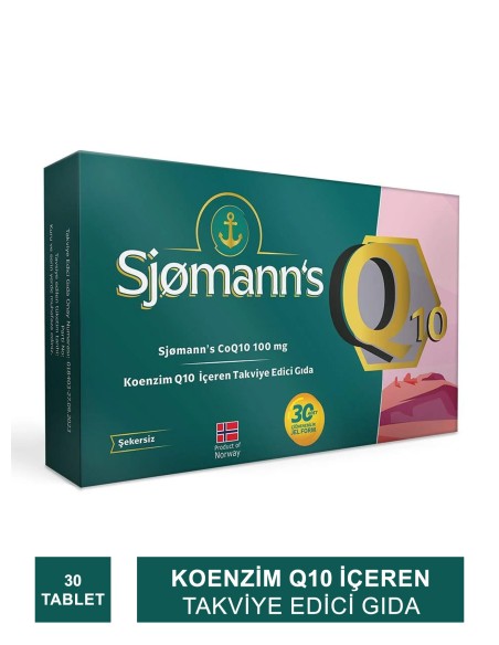 Sjomann's Koenzim Q10 100mg 30 Çiğnenebilir Jel Tablet 