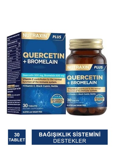 Nutraxin Bromelain ve Kuersetin 30 Tablet 