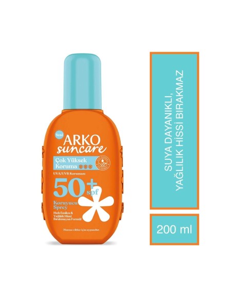 Arko Suncare Spf50 Çok Yüksek Korumalı Vücut Güneş Spreyi 200 ml 