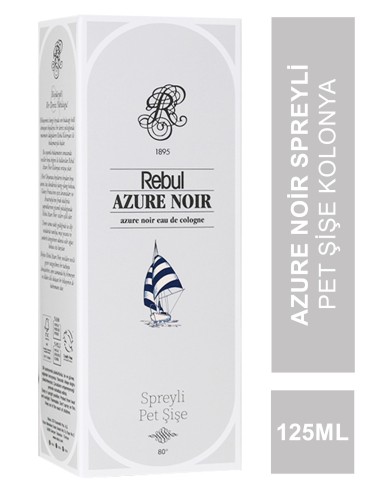 Rebul Azure Noir Spreyli Pet Şişe Kolonya 125 ml 