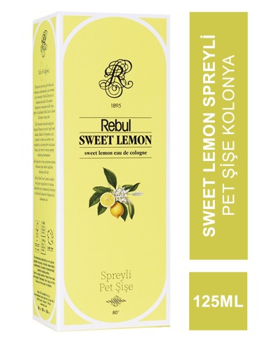 Rebul Sweet Lemon Spreyli Pet Şişe Kolonya 125 ml 