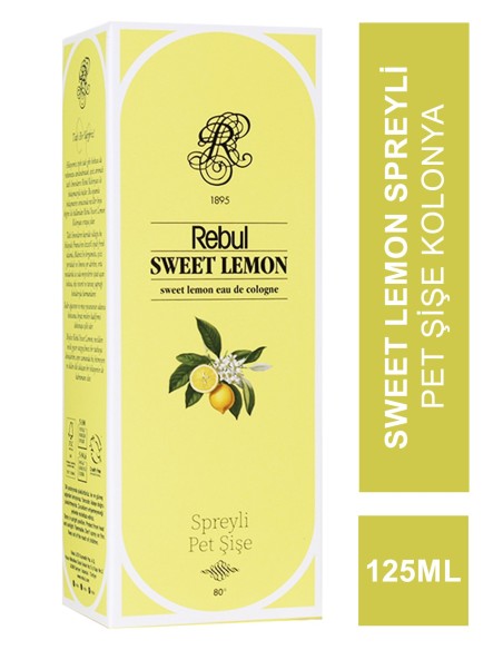 Rebul Sweet Lemon Spreyli Pet Şişe Kolonya 125 ml 