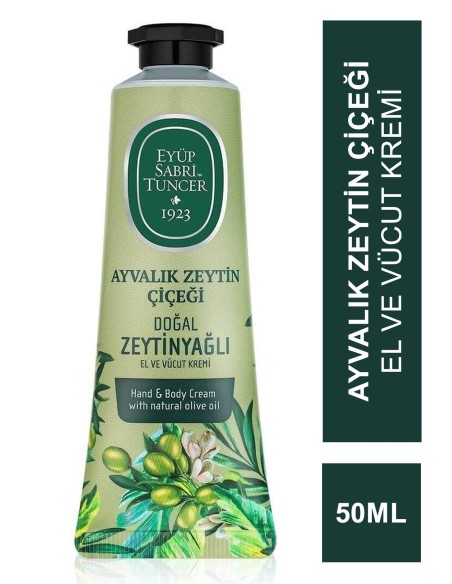 Eyüp Sabri Tuncer Ayvalık Zeytin Çiçeği Doğal Zeytinyağlı El ve Vücut Kremi 50 ml 