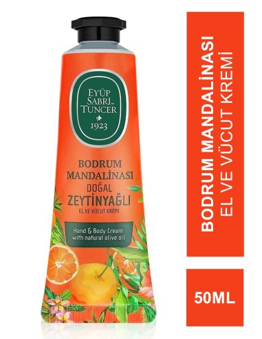 Eyüp Sabri Tuncer Bodrum Mandalinası Doğal Zeytinyağlı El ve Vücut Kremi 50 ml 