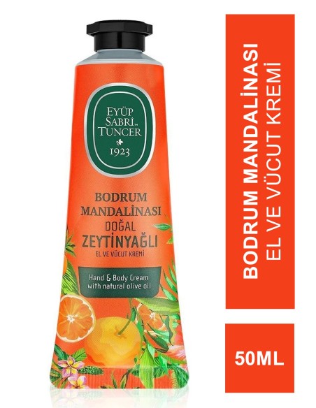 Eyüp Sabri Tuncer Bodrum Mandalinası Doğal Zeytinyağlı El ve Vücut Kremi 50 ml 