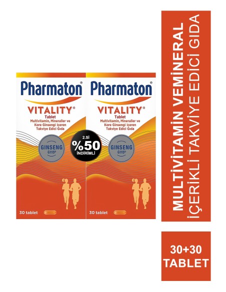 Pharmaton Vitality Multivitamin 2x30 Tablet - 2.si %50 İndirimli 