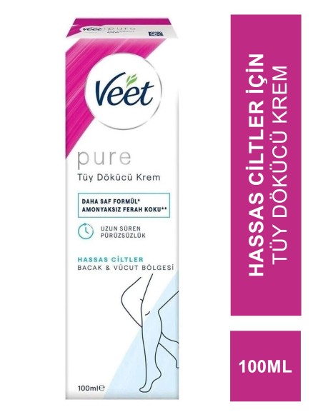 Veet Pure Tüy Dökücü Krem Hassas Ciltler İçin 100 ml 