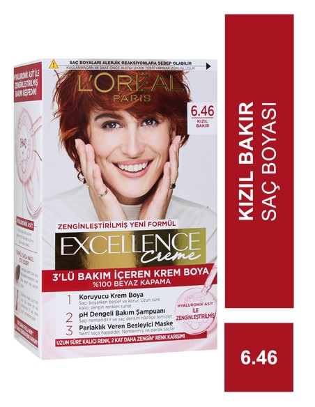 Loreal Paris Excellence Creme Saç Boyası – 6.46 Kızıl Bakır 