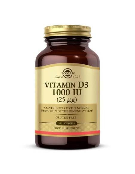 Solgar Vitamin D3 1000 IU 100 Yumuşak Kapsül 