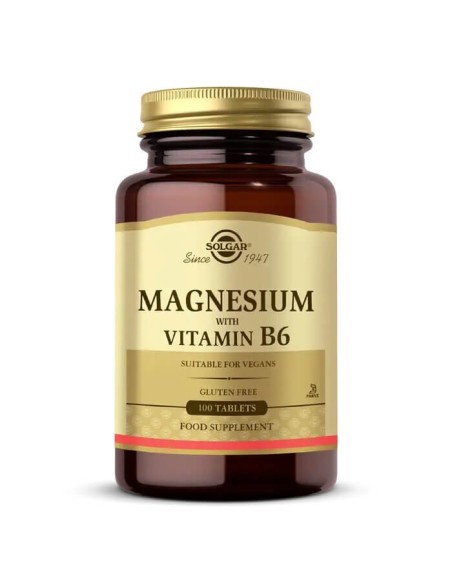 Solgar Magnesium with Vitamin B6 100 Tablet 