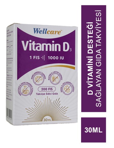 Wellcare Vitamin D3 1000 IU 30 ml 