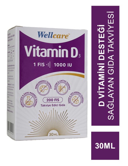 Wellcare Vitamin D3 1000 IU 30 ml 