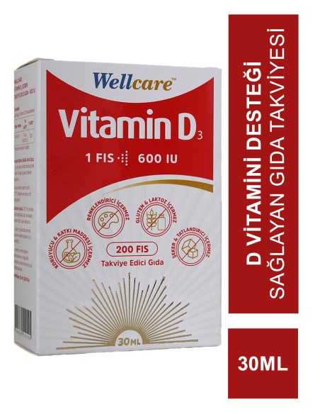 Wellcare Vitamin D3 600 IU 30 ml 