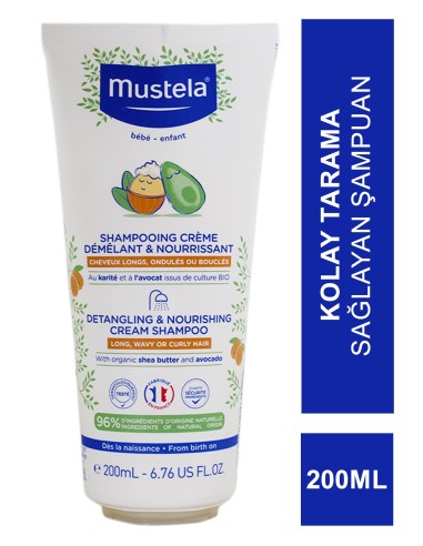 Mustela Detangling & Nourishing Cream Shampoo ( Kolay Tarama Sağlayan Şampuan ) 200 ml 