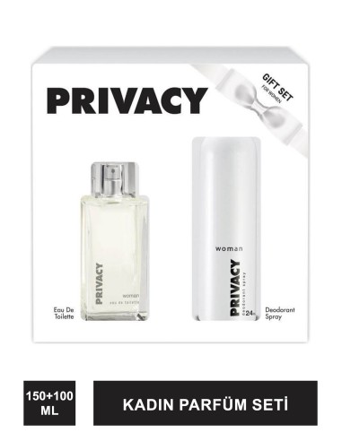 Privacy Kadın Parfüm Seti EDT Parfüm 100ml + Deodorant 150ml 