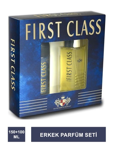 First Class Erkek Parfüm Seti EDT Parfüm 100ml + Deodorant 150ml 