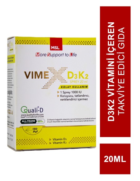 Msl Vimex D3K2 Sprey 20ml 