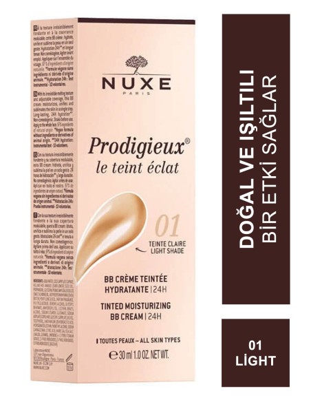 Nuxe Prodigieux Tinted Moisturizing BB Cream - 01 Light 30 ml 