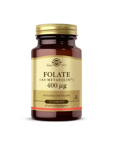 Solgar Folate (Metafolin) 400 mcg 50 Tablet 