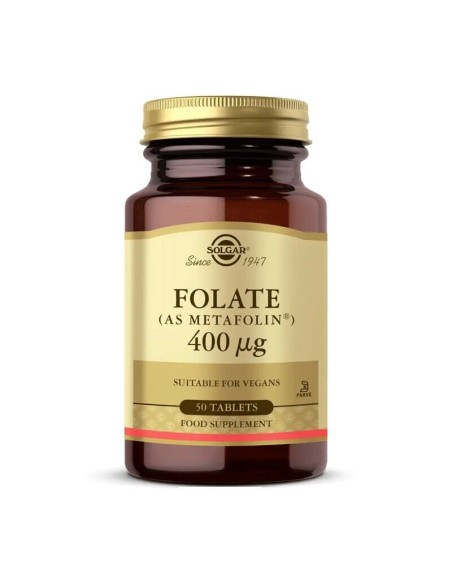 Solgar Folate (Metafolin) 400 mcg 50 Tablet 