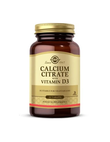 Solgar Calcium Citrate with Vitamin D3 60 Tablet 