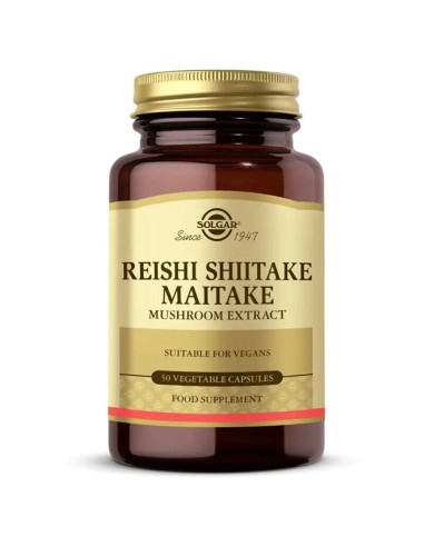 Solgar Reishi Shiitake Maitake Mushroom Extract 50 Bitkisel Kapsül 