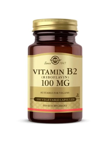 Solgar Vitamin B2 (Riboflavin) 100 Mg 100 Bitkisel Kapsül 