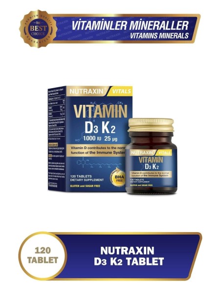 Nutraxin Vitamin D3K2 120 Tablet 