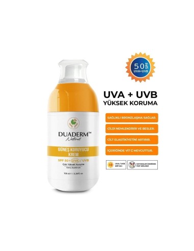 Duaderm Filtreli C Vitaminli Yüz ve Vücut Güneş Kremi SPF50+ 100ml 