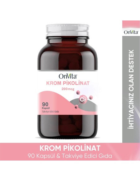 OnVita Krom Pikolinat 200mcg 90 Kapsül 