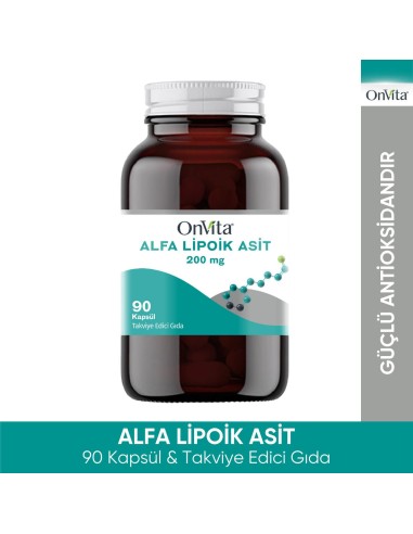 OnVita Alfa Lipoik Asit 200mg 90 Kapsül 